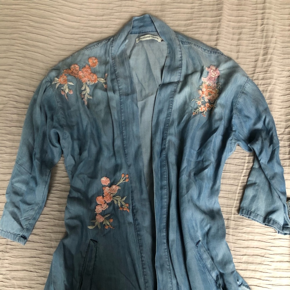 Denim Cardigan Duster